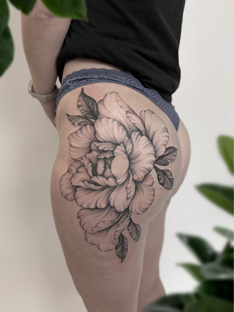 Peony tattoo
